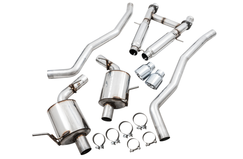 Jeep Grand Cherokee SRT Performance Exhaust - AWE Tuning - Touring Edition Cat Back - Chrome Silver - 2020